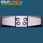 24" 600mm, 154mm pitch Chain-On Rubber Pad - Heavy Duty