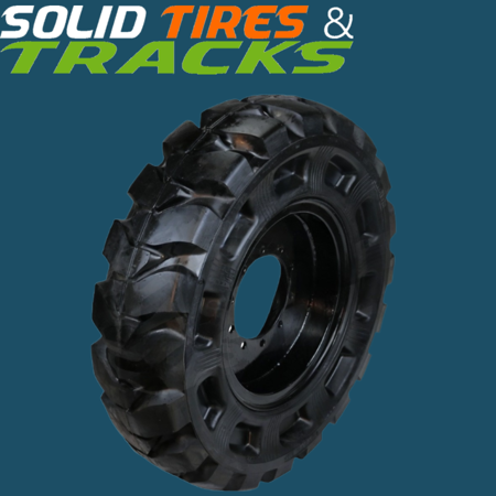 36x13 Solid Tires with 10 Bolt Rims